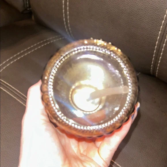 Amber Glass Soap Dispenser with Black Pump - Picture 3 of 5